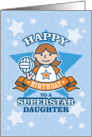 Happy Birthday Superstar Daughter, Volleyball card