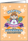 Happy Birthday Superstar Daughter, Tennis card