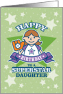Happy Birthday Superstar Daughter, Baseball, Softball card