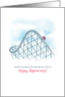 Roller Coaster Wedding Anniversary card