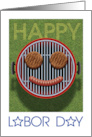 Happy Labor Day Smiling Grill card