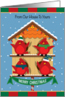 Cardinals Birdhouse From Our House to Yours Merry Christmas card