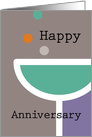 Happy Anniversary Champagne Glass card