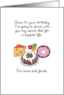 Birthday Hole Foods, Doughnut, Swiss Cheese, Bunt Cake, Candy card