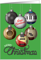 Merry Christmas, Cleveland, Rock and Roll Ornaments card