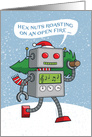 Singing Robot with Christmas Tree card
