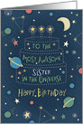 Happy Birthday Most Awesome Sister in the Universe card