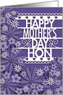 Faux Cut Paper Flowers, Mother’s Day for Hon card