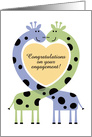 Engagement Congratulations 2 Giraffes Form a Heart card