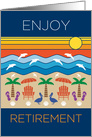 Retirement Congratulations Beach and Ocean Sunset Scene card