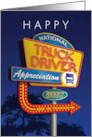 National Truck Driver Appreciation Week Vintage Truck Stop Sign card