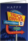 National Truck Driver Appreciation Week Vintage Truck Stop Sign card