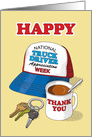 National Truck Driver Appreciation Week Trucker Hat Thank You card