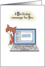 Cat Walking on Keyboard Funny Birthday card
