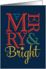 Merry and Bright, Merry Christmas card