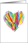 Colorful Brushstroke Heart card