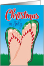 Christmas in July Flip Flops card