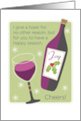 Happy Holiday Season Toast with Red Wine card