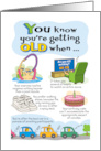 Funny Birthday Getting Old Jokes card