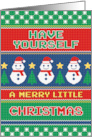 Ugly Christmas Sweater Pattern Merry Christmas card