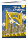 Merry Christmas Roberto Clemente Bridge Pittsburgh card