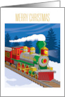 Merry Christmas North Pole Steam Train card