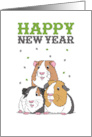 Happy New Years Guinea Pigs Pun card