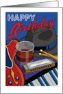 Birthday Blues Music Theme card