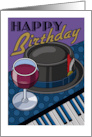 Birthday Jazz Music Theme card