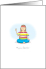 Hippy Easter Pun Flashing a Peace Sign card