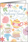 Mothering Sunday Flowers Tea and Simnel Cake for Mum card