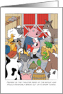 Birthday Theater Nerd Farm Animals card