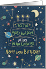 18th Birthday Niece Universe Cake card