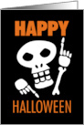 Happy Halloween Skull and Bones card