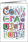 Congratulations Hand Lettering Blank Inside card