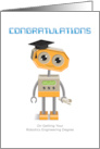 Congratulations Robotics Engineering Degree card