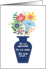 Mothers Day Wild Flowers in Vase card