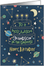 Birthday a Most Awesome Grandson in the Universe card