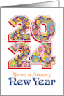 Have a Groovy New Year 2024 card