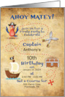 Pirate Theme Birthday Invitation Customizable card