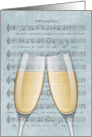 Auld Lang Syne New Year Champagne Toast card