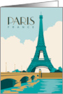 Paris France Eiffel Tower River Seine Blank Inside card