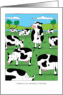 For Him Congratulations Job Promotion Cow Pun card