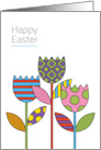 Easter Pop Art Flowers Minimalism card