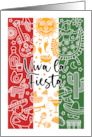 Cinco de Mayo Celebration Mexico Flag and Icons card