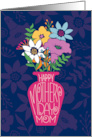 Mothers Day Flower Vase with Assorted Colorful Flowers card
