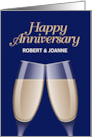 Wedding Anniversary Champagne Toast Customize Names card