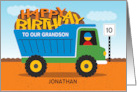 Happy Birthday Dump Truck Customize Name Relation Age card