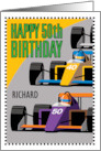 50th Birthday F1 Race Car Customize Name card