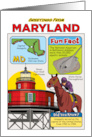 Greetings From Maryland Symbols Fun Facts Nickname and Capitol Blank Inside card